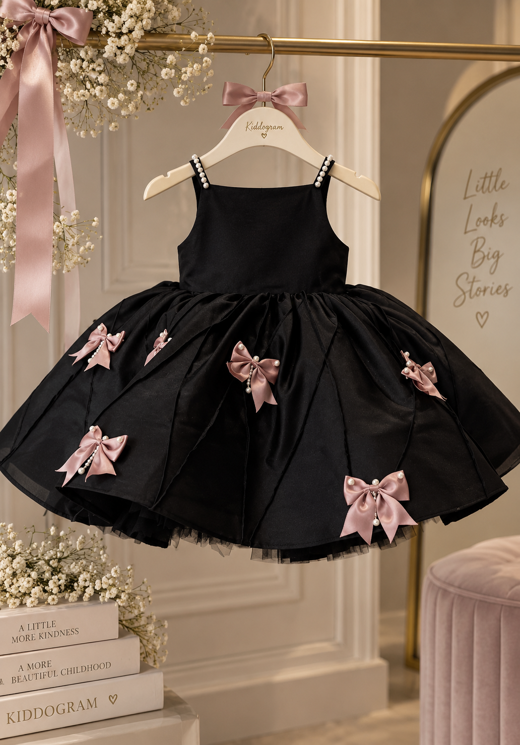The Black Bow Pintex dress