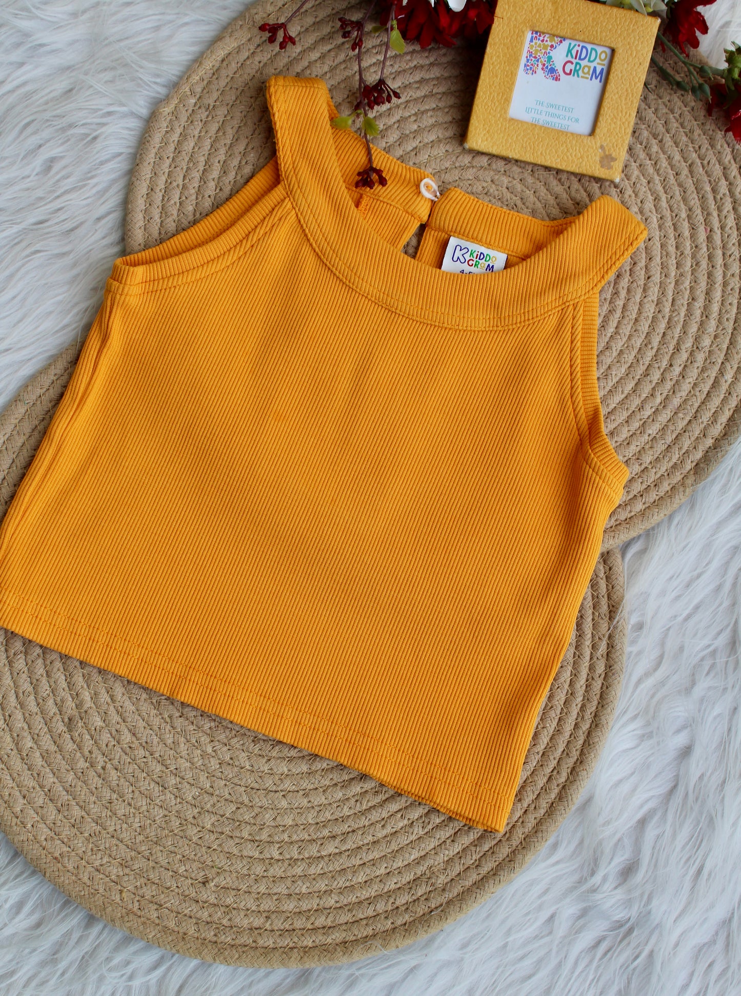 Orange crop top