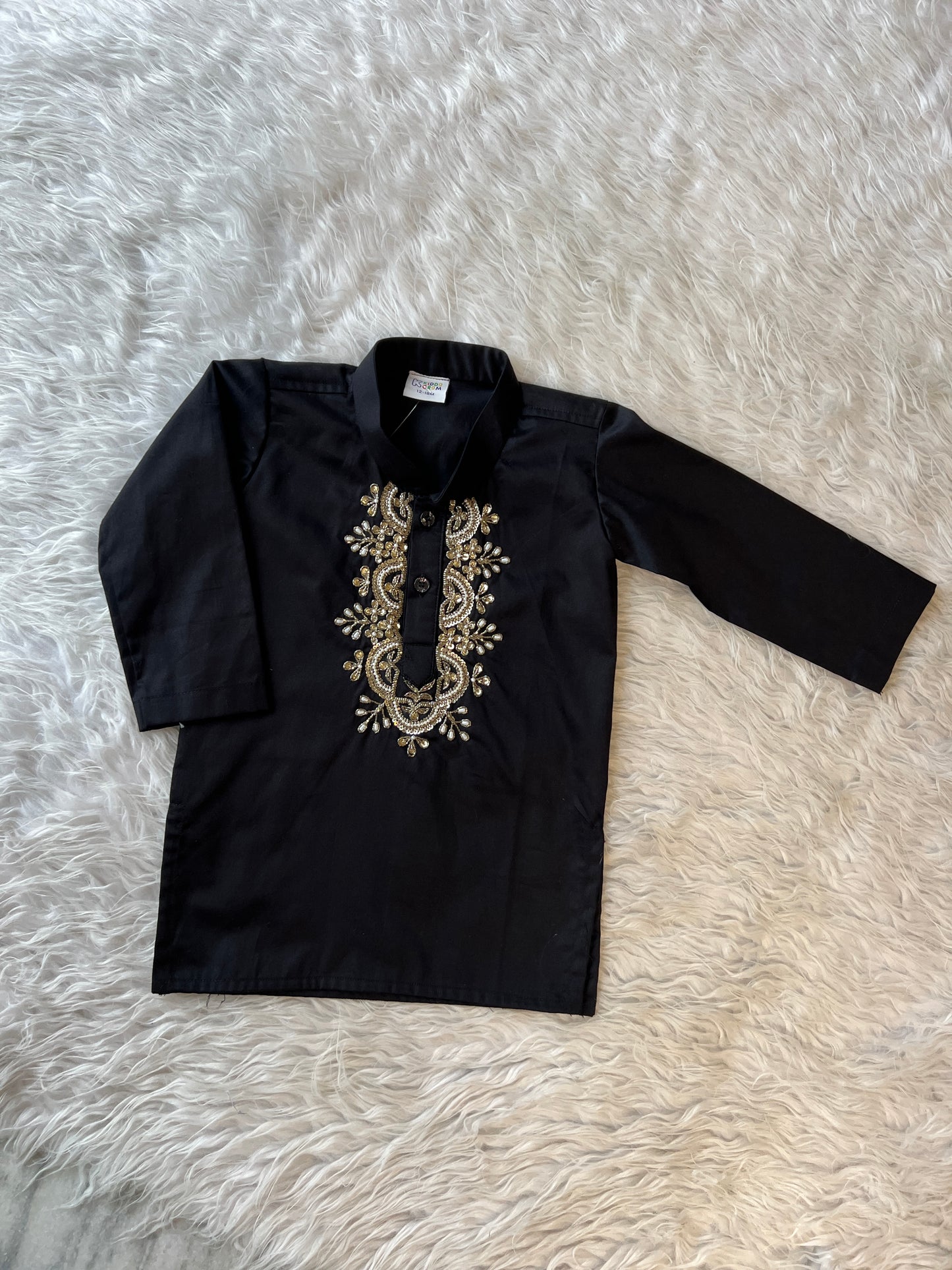 Black Embroidered Kurta Pajama NAS1367