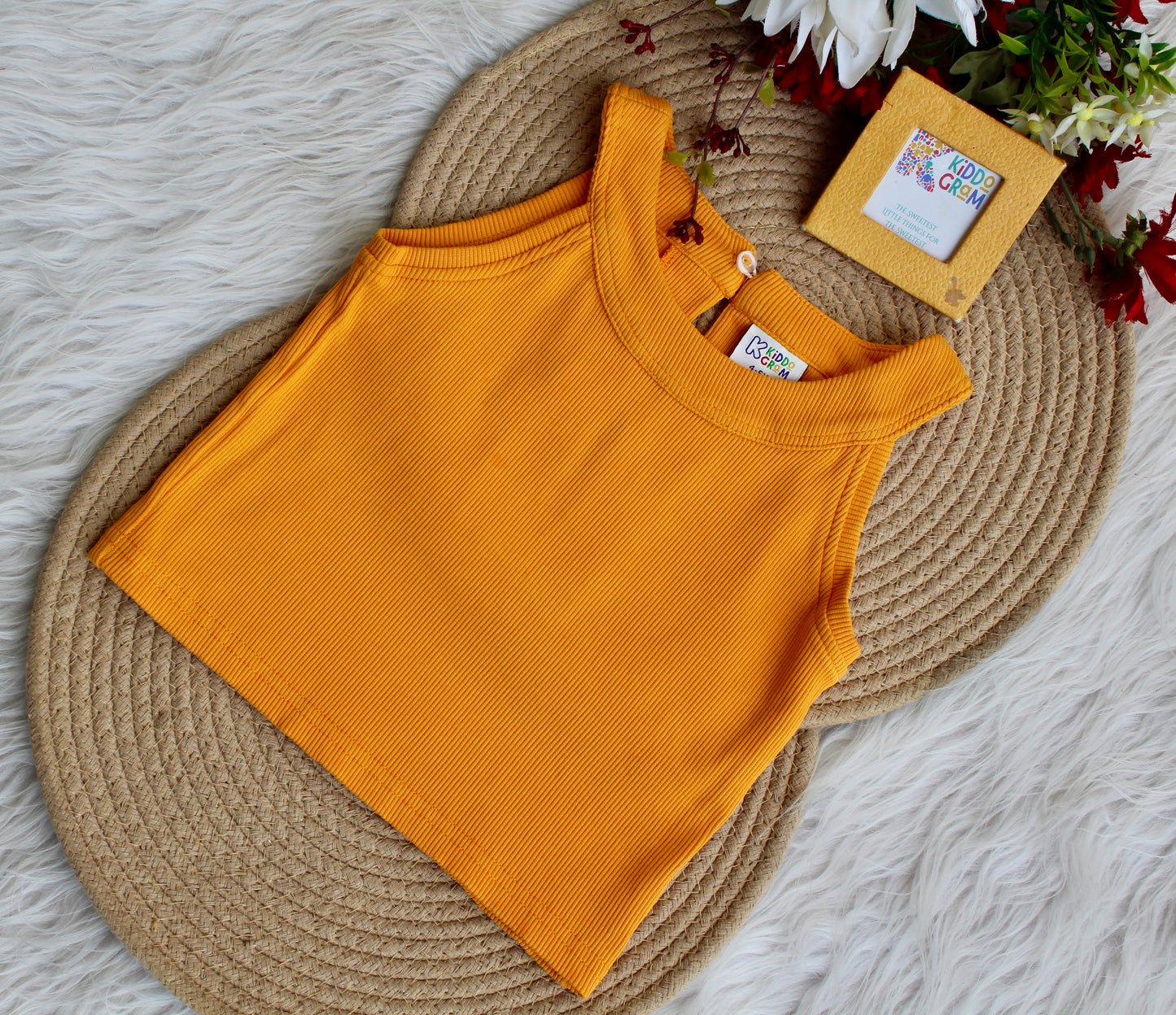 Orange crop top