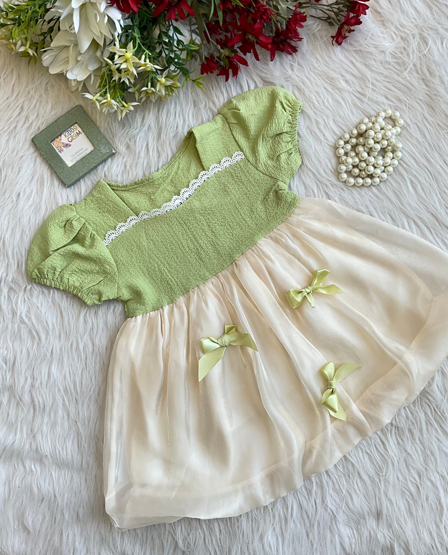 Green Bow Frock