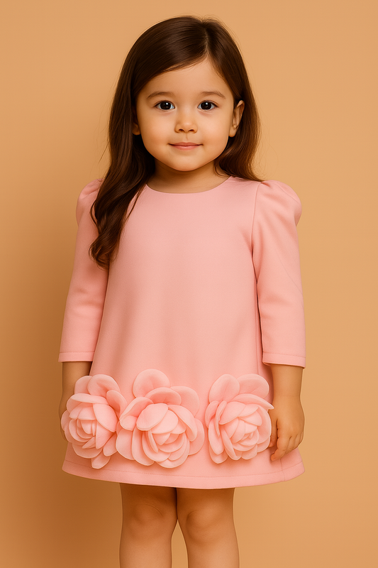 Pink Petal Puff Dress