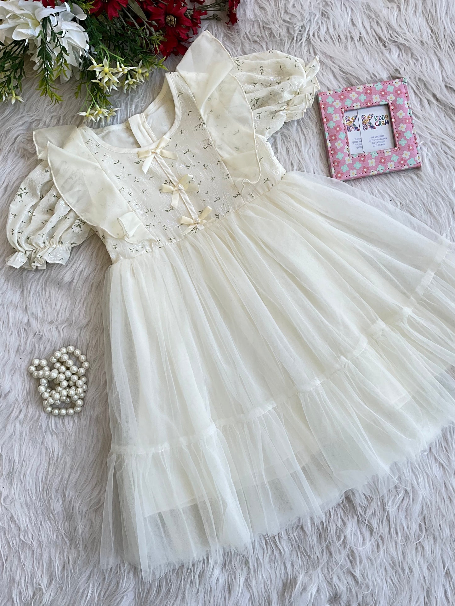 White rose frock