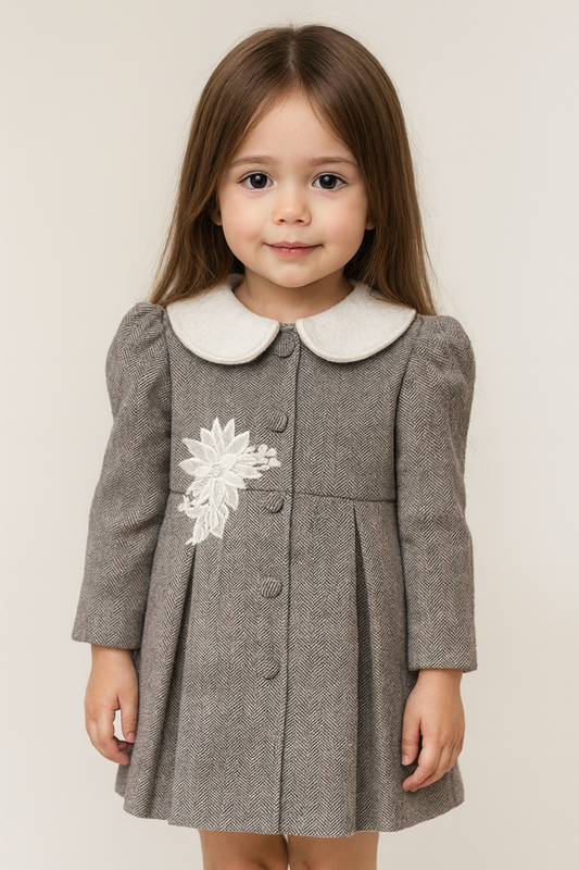 Grey Bloom Coat Dress NAS1275