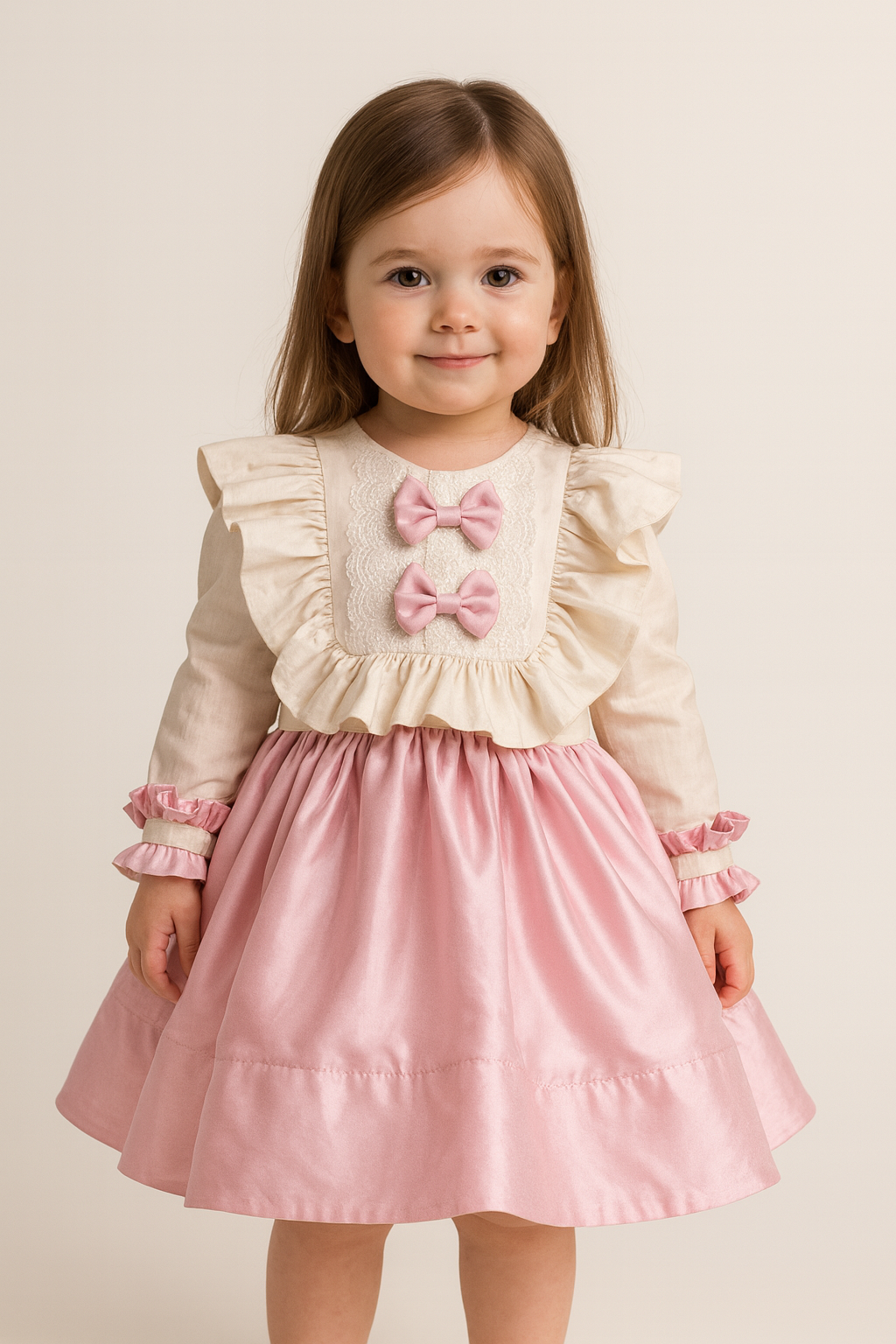 Blush Bow Bouquet Dress NAS1284