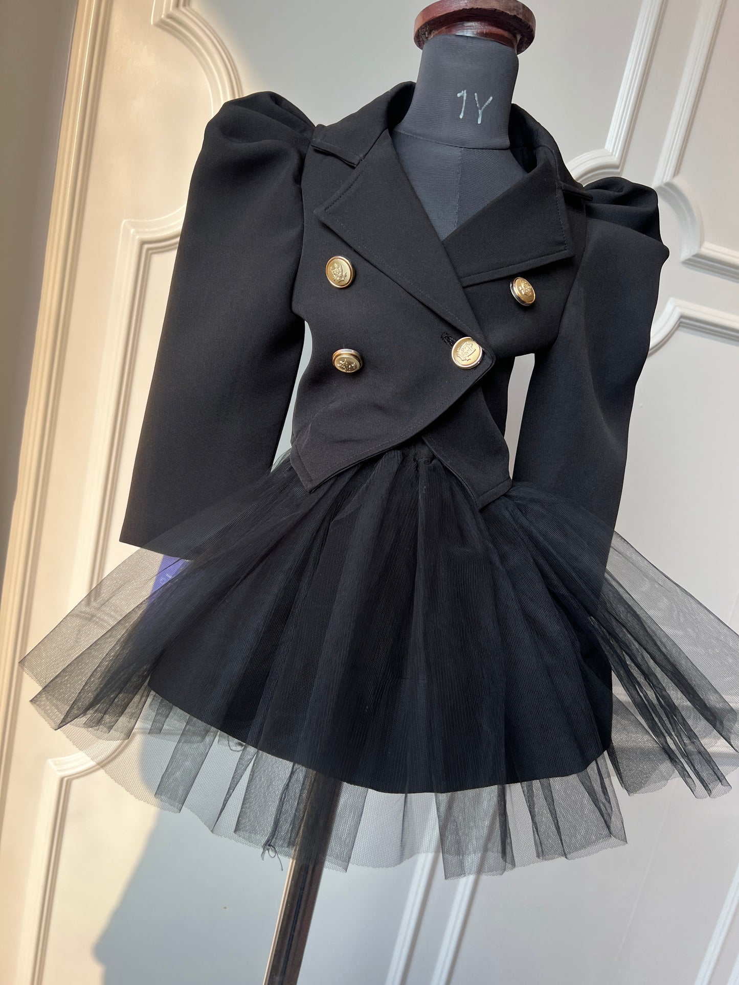 Black Regal Coat Dress NAS777