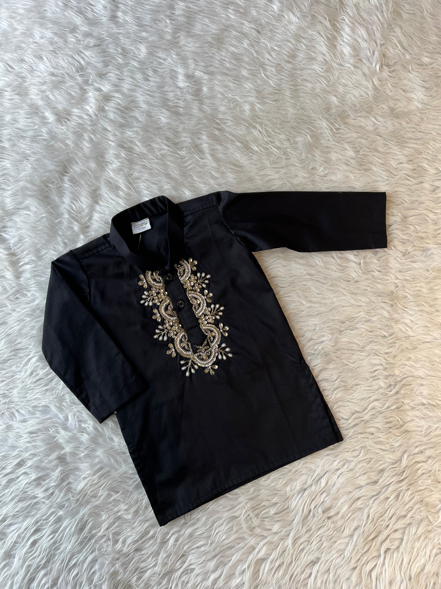 Black Embroidered Kurta Pajama NAS1367