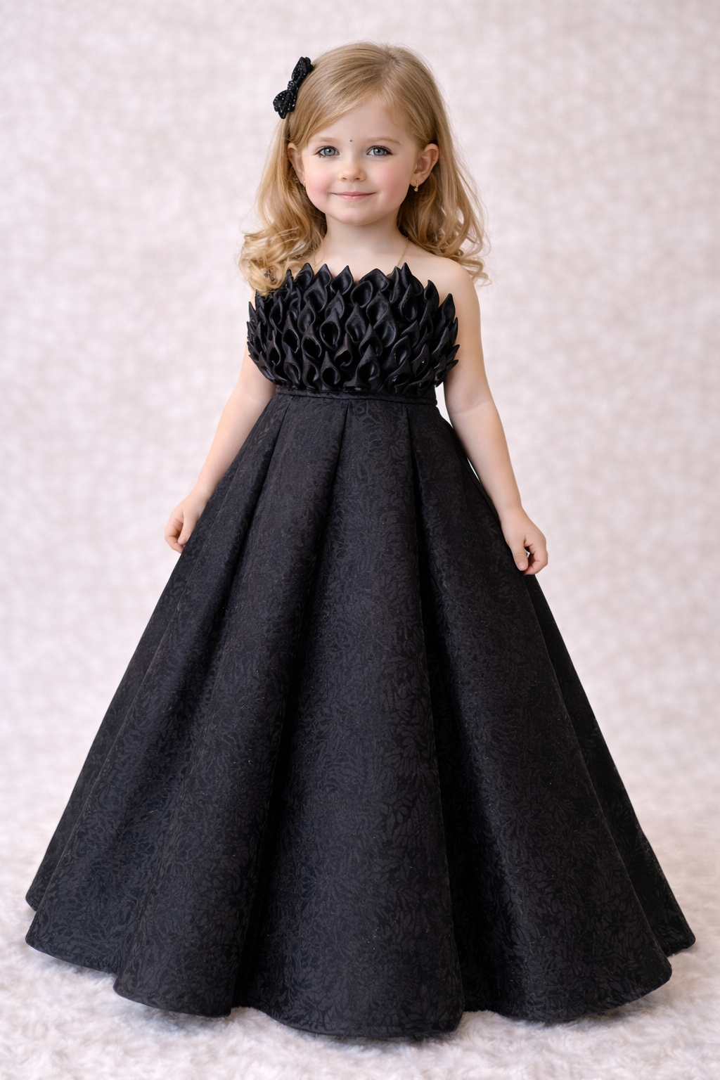 Black petals dress NAS775