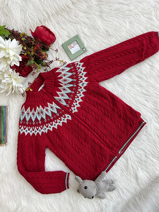 Red wooly Sweater