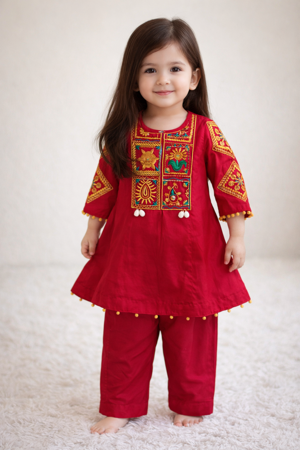 Phoolkari Panel Kurta Set NAS1386