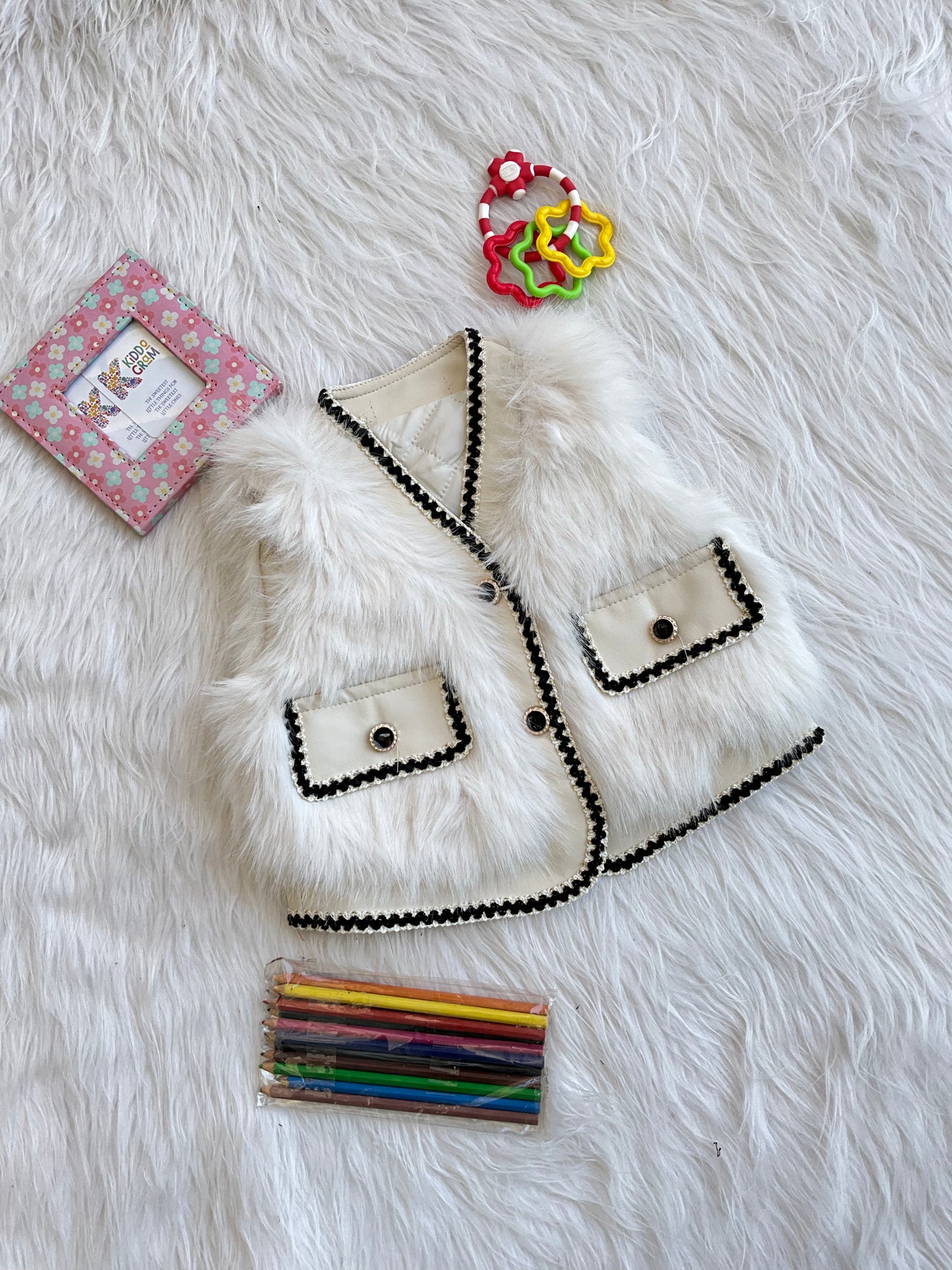 Plush White Parka