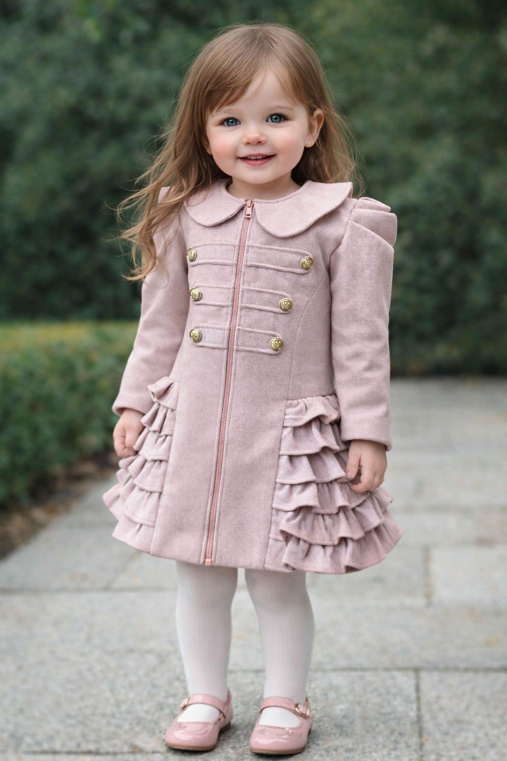 Rosy Ruffle Coat NAS1336