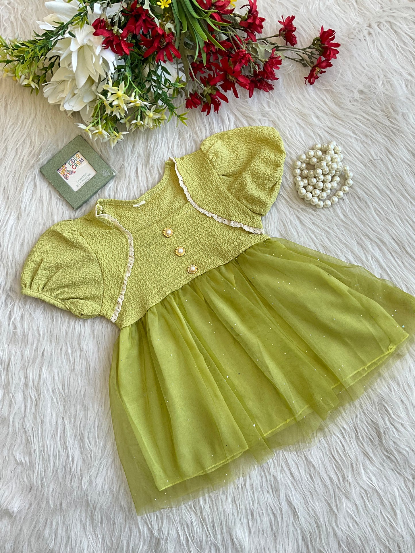 Green Button Frock