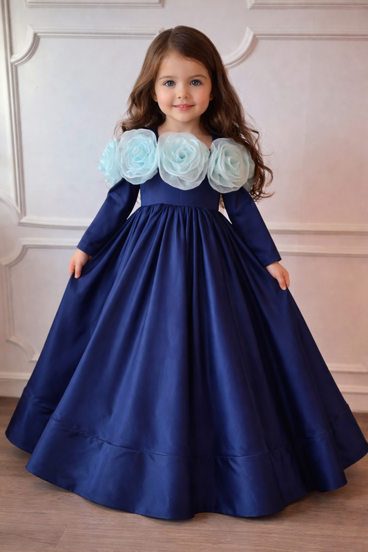 Navy Blossom Gown NAS1549