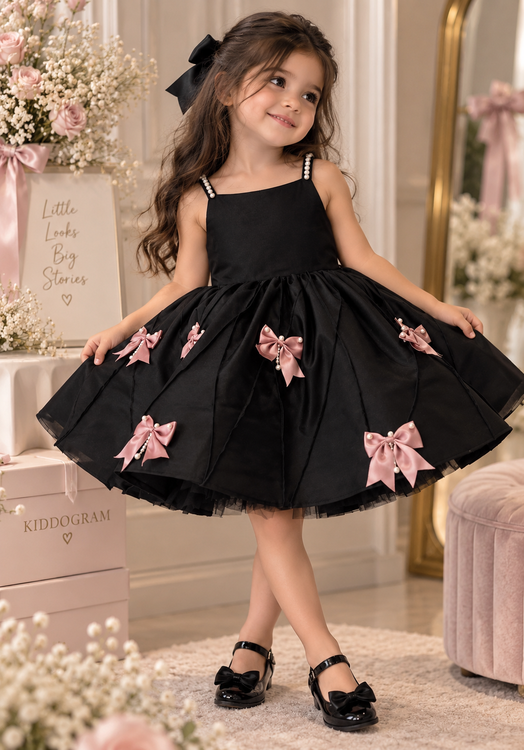 The Black Bow Pintex dress