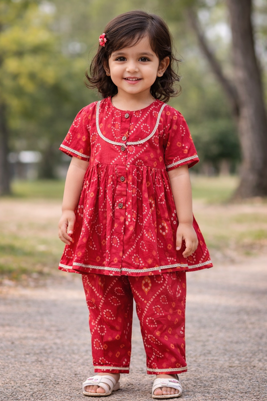 Little Diva Bandhani set NAS627