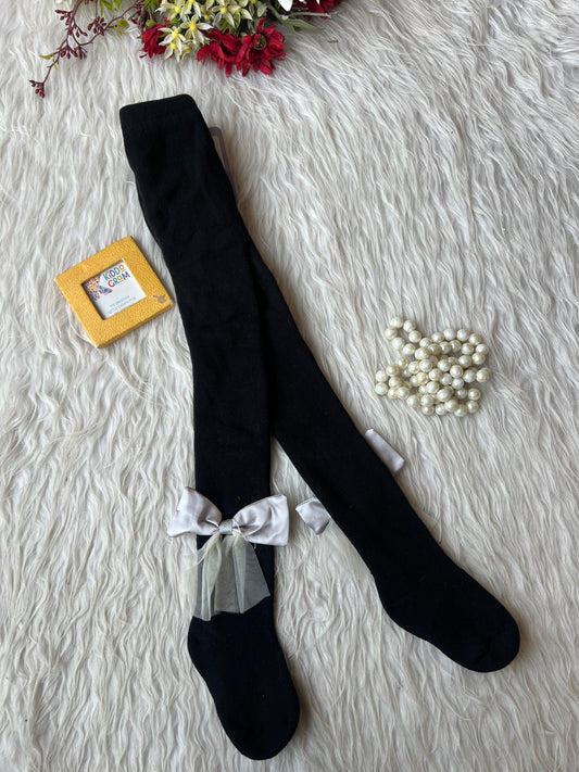 Black bow stocking