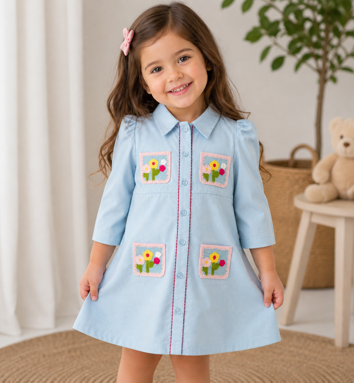 Flower Pocket Dress NAS1494