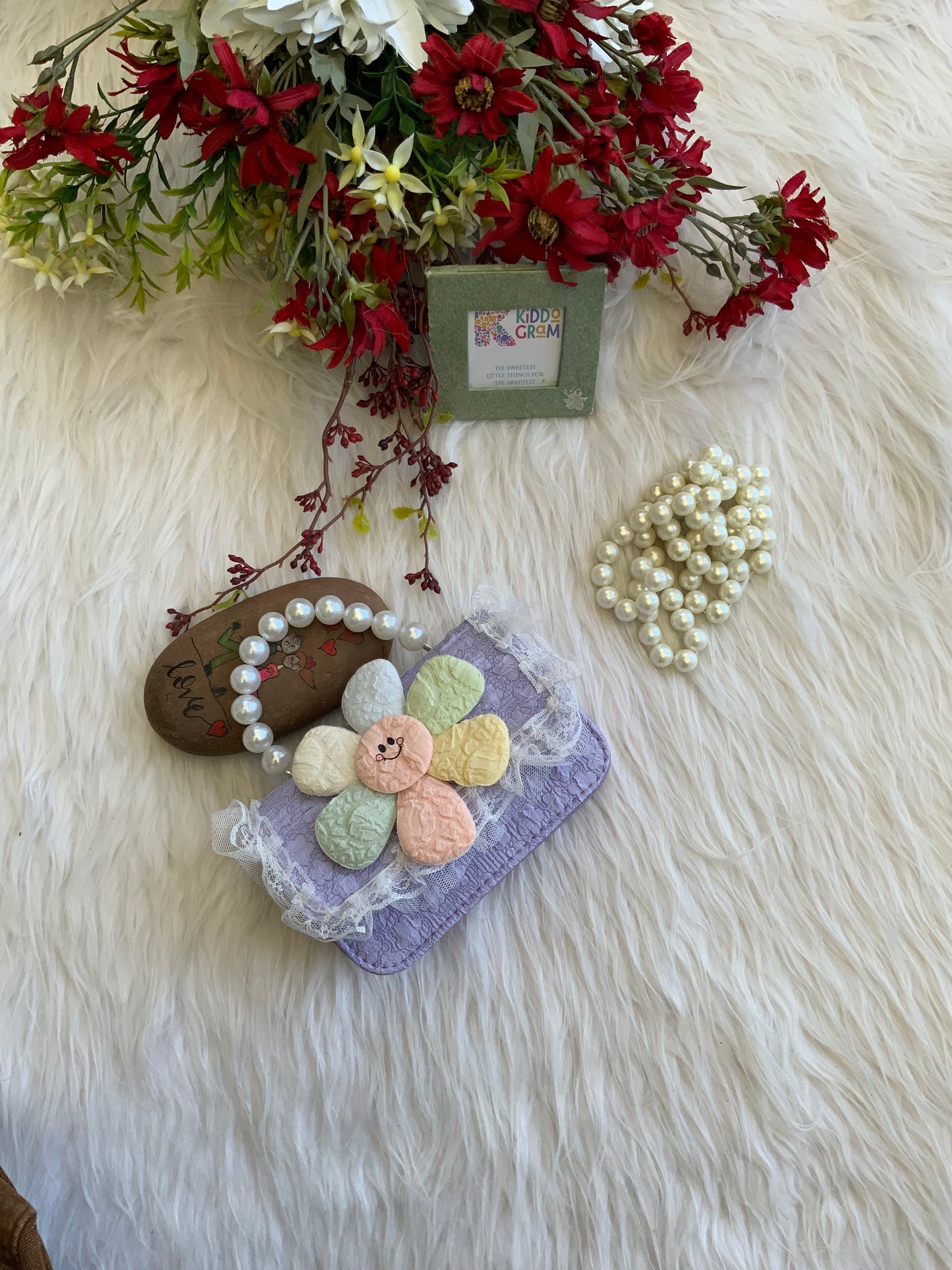 Purple Flower Purse