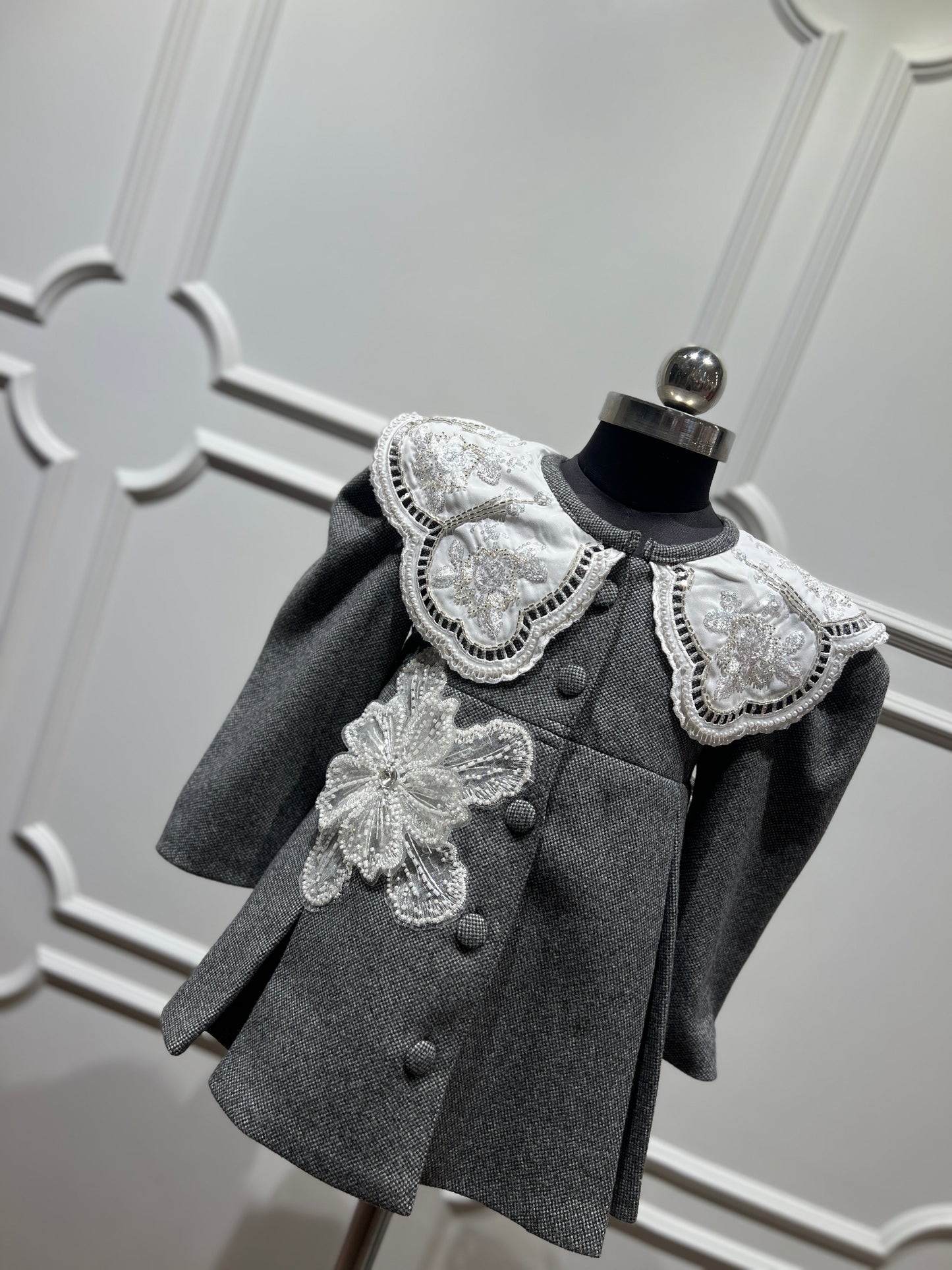 Charcoal Blossom Coat