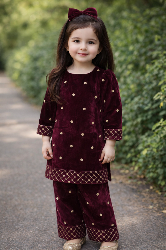 Royal Wine Velvet Set✨ NAS1387