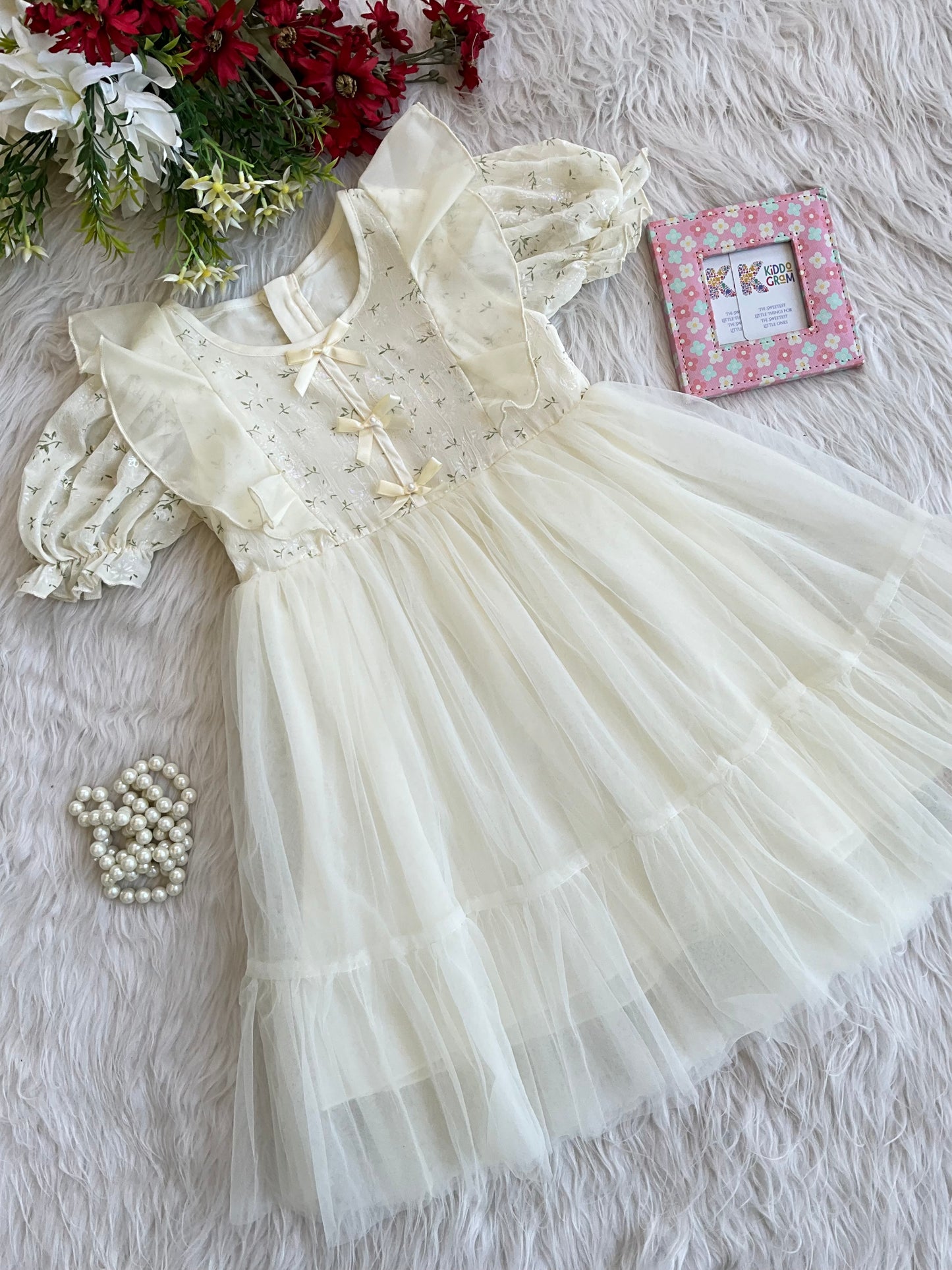 White rose frock