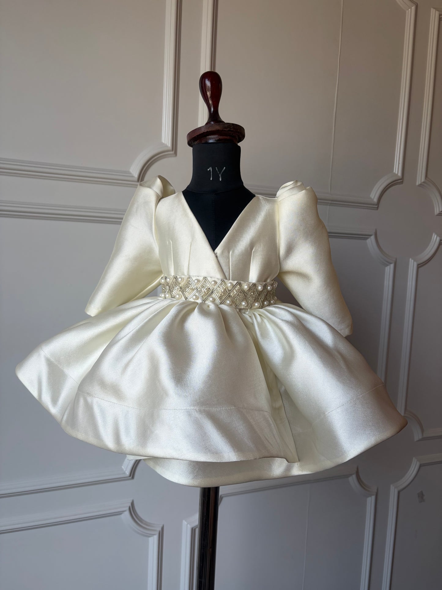 Ivory Satin dress NAS946