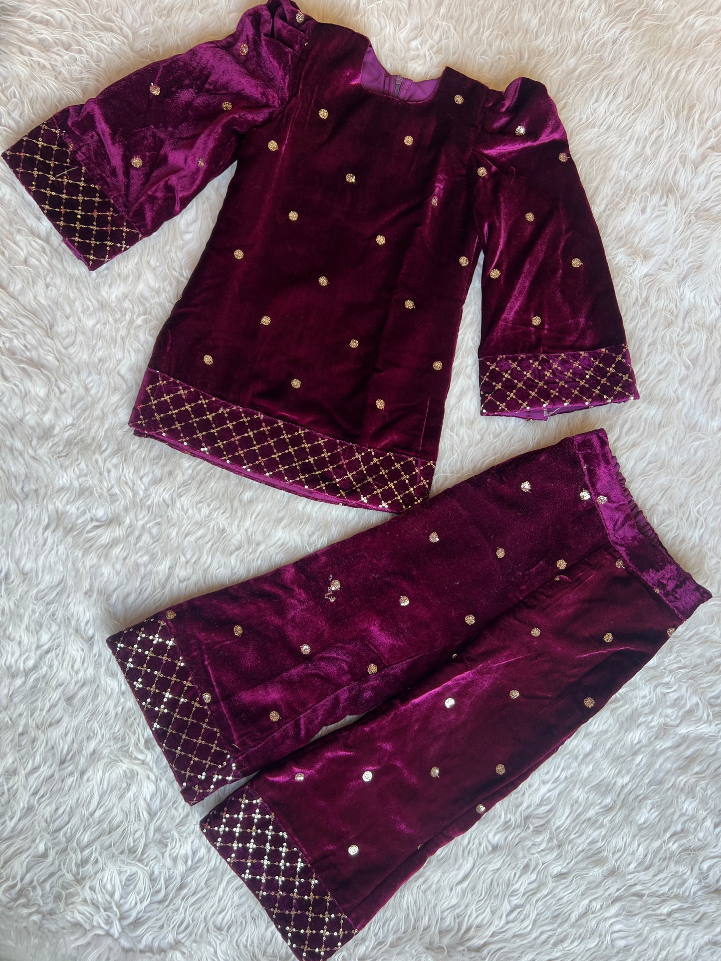 Royal Wine Velvet Set✨ NAS1387