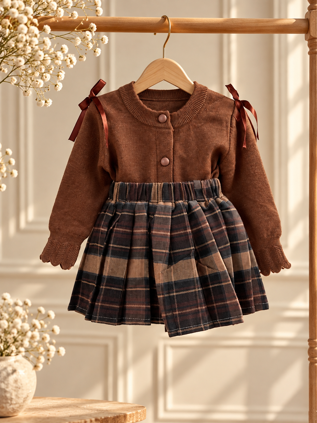 Little Mocha Charm skirtset NAS1840