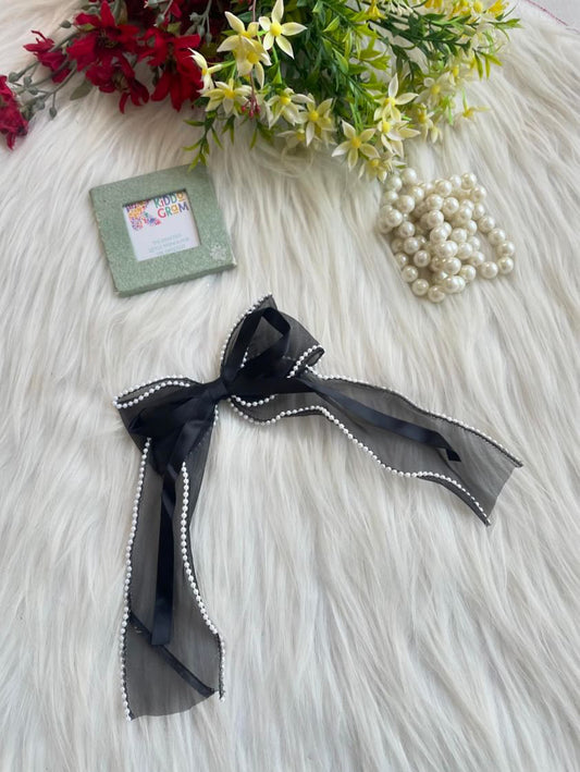 Black Ribbon Magic Bow