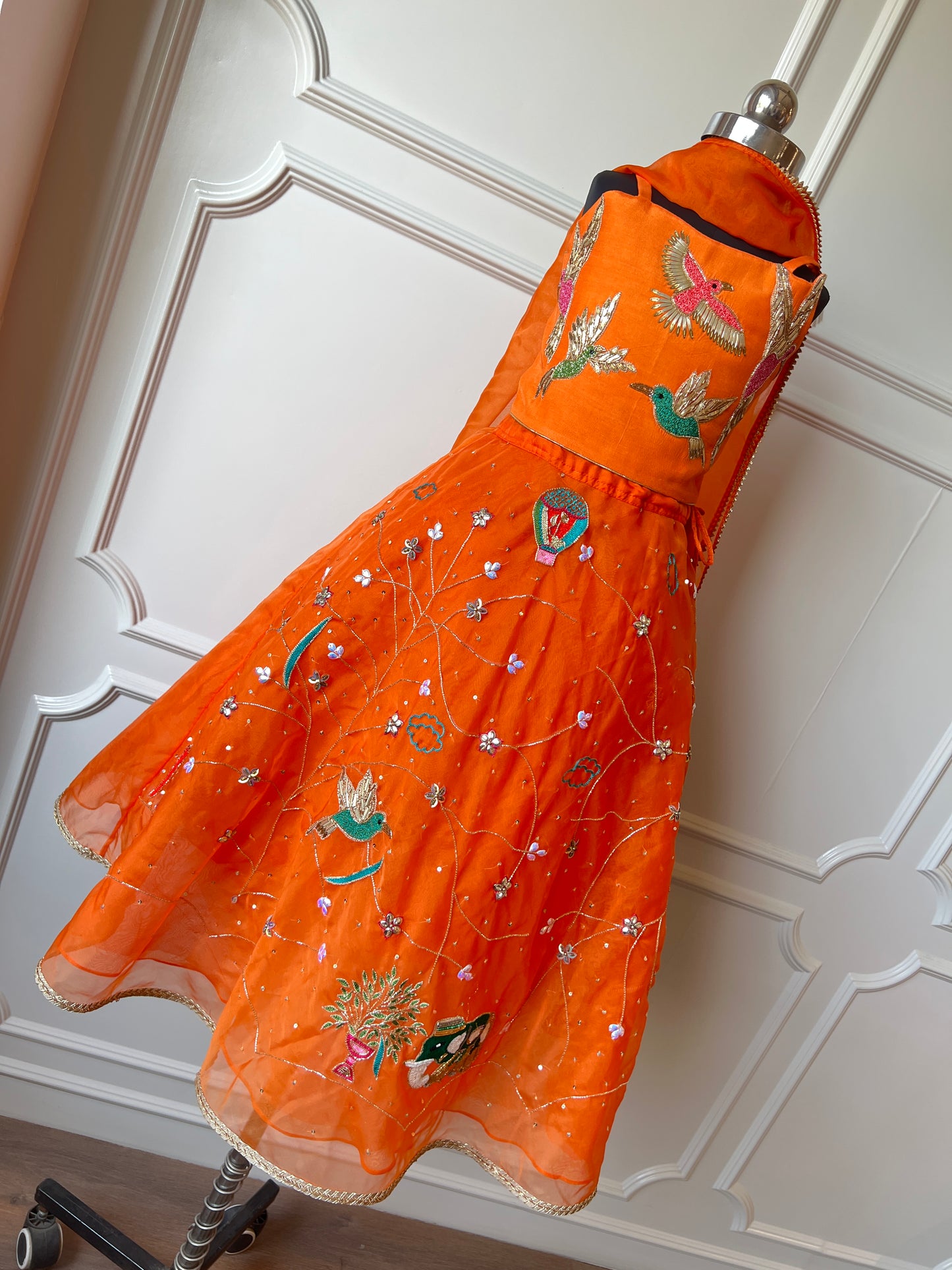 Orange lehenga