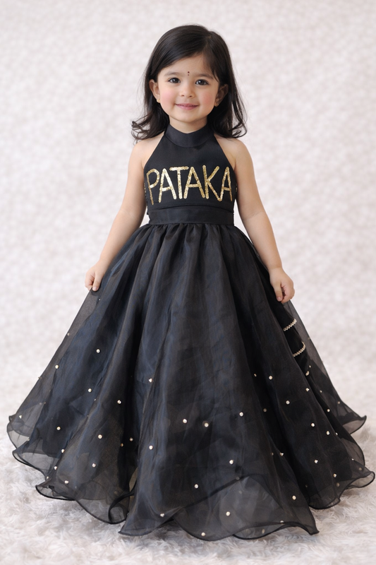 Black Pataka Lehanga NAS774