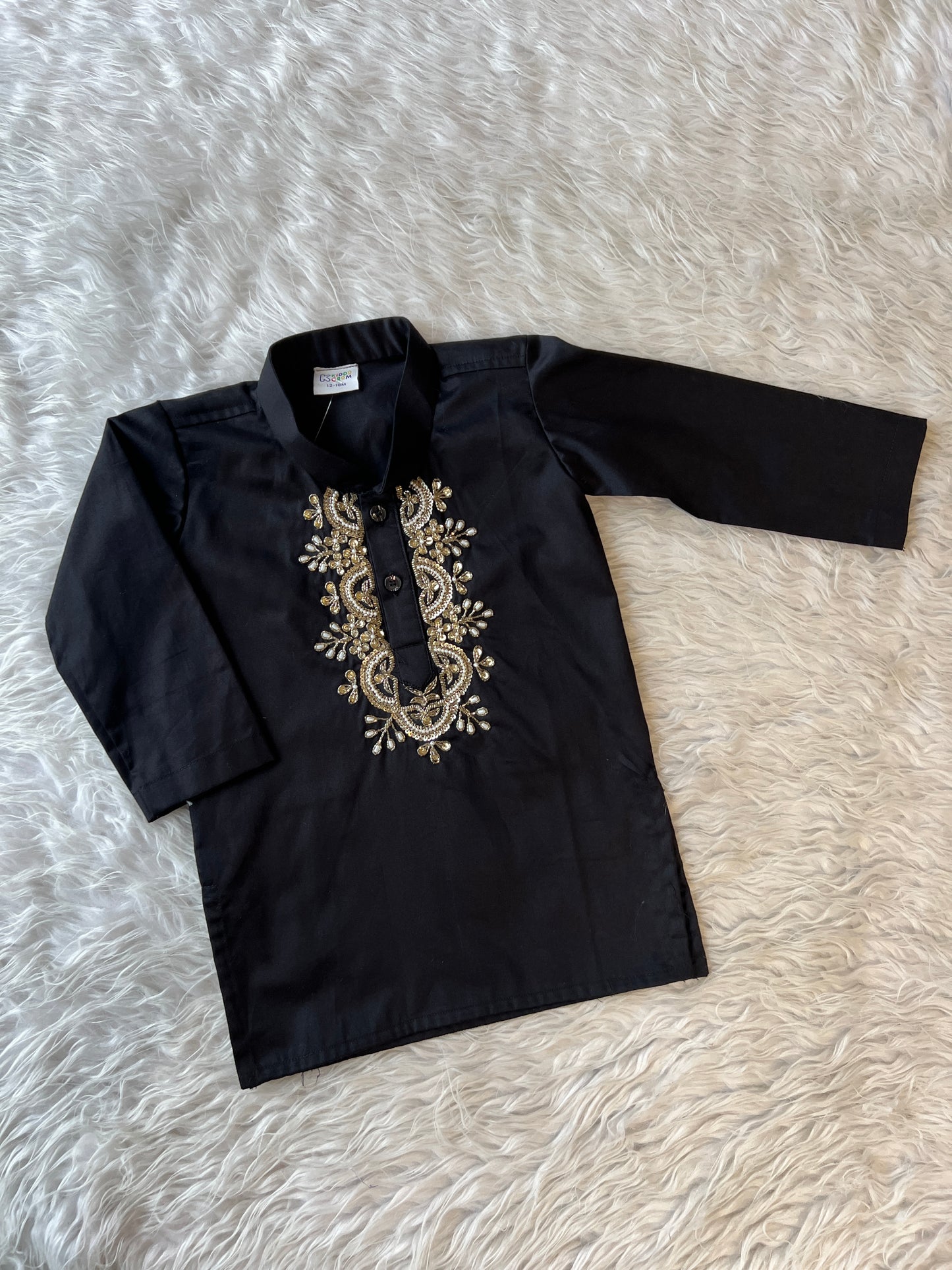 Black Embroidered Kurta Pajama NAS1367