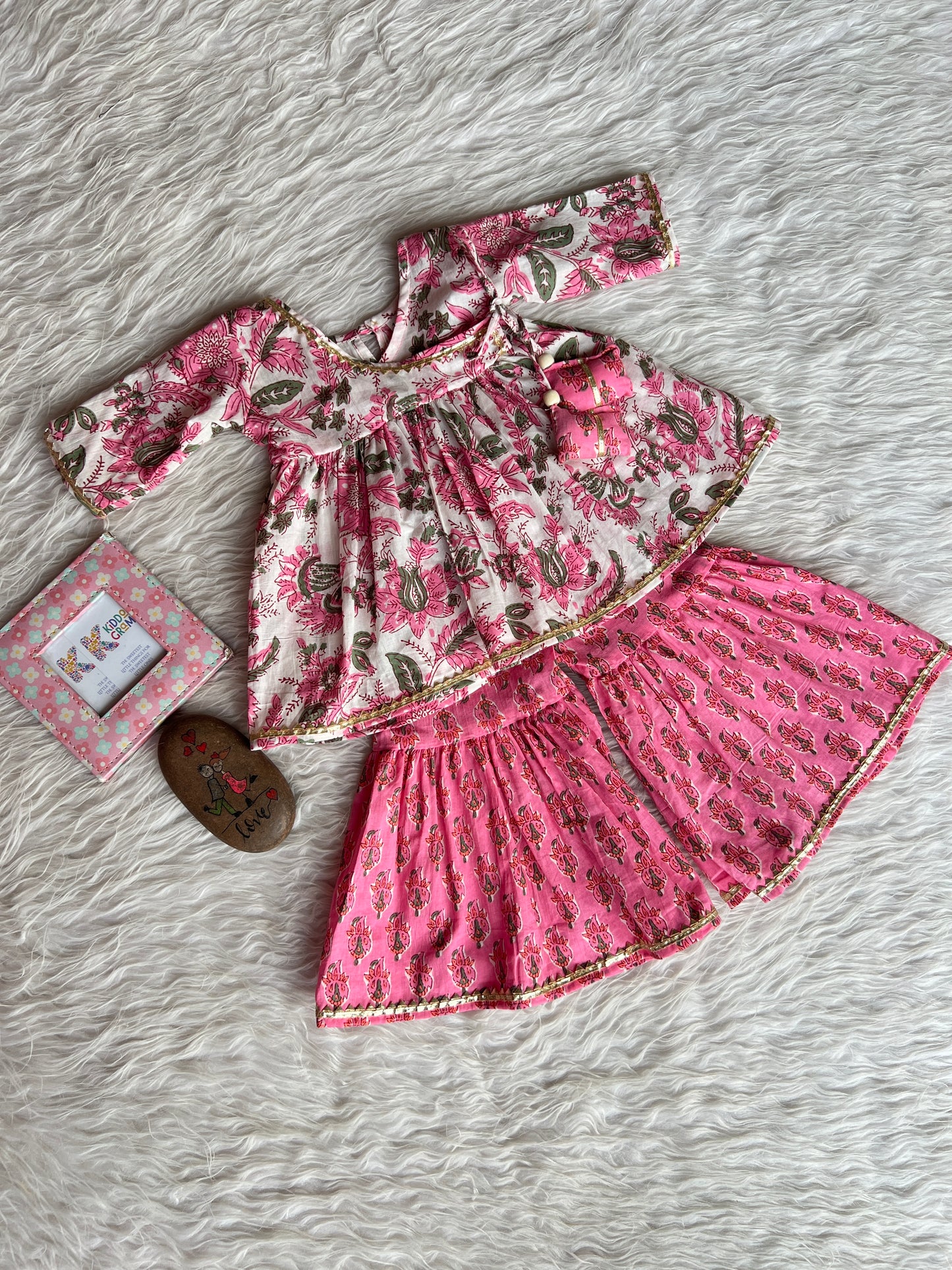 Pink Phoolwari Set NAS1452