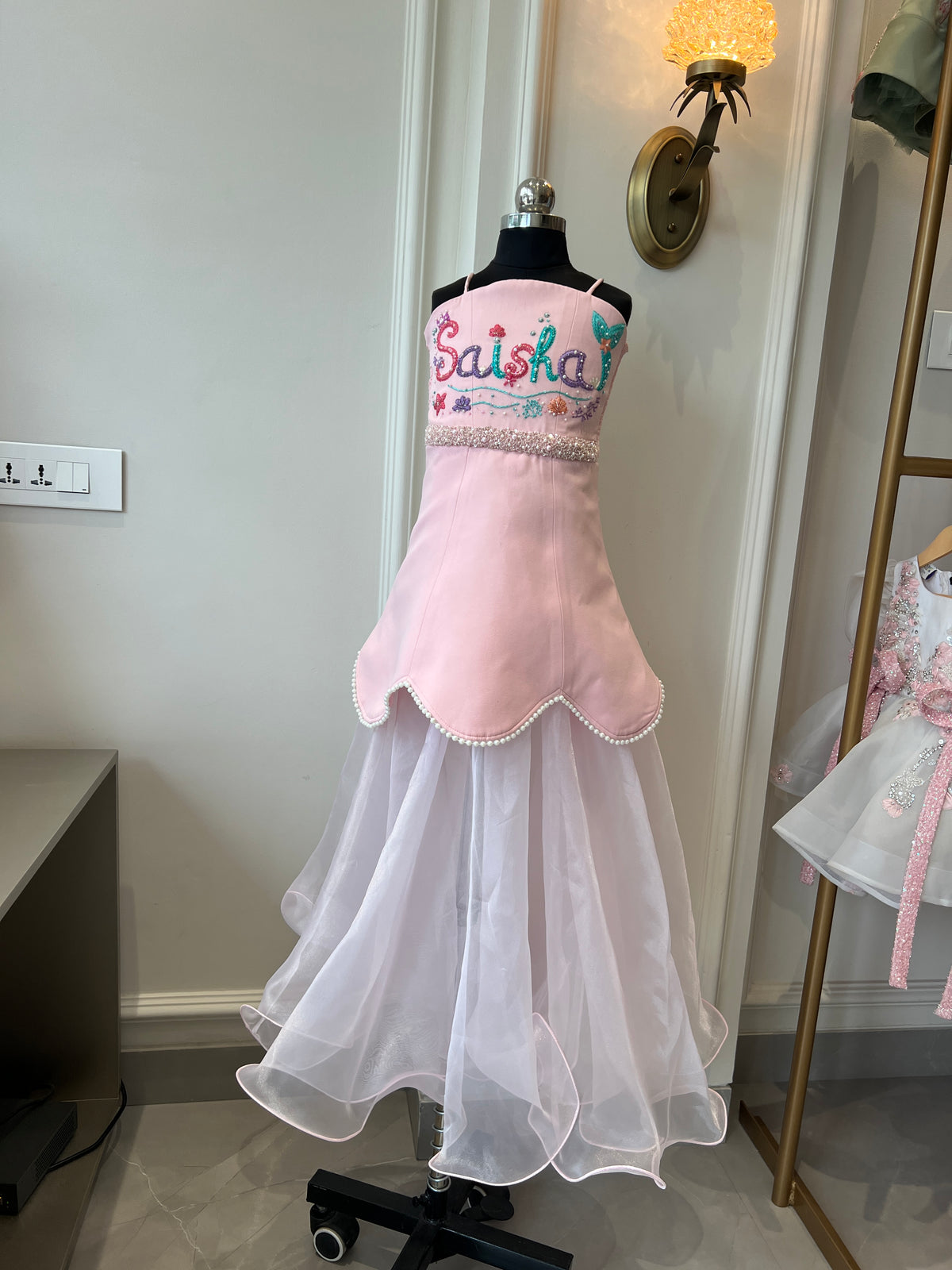 The mermaid pink Gown