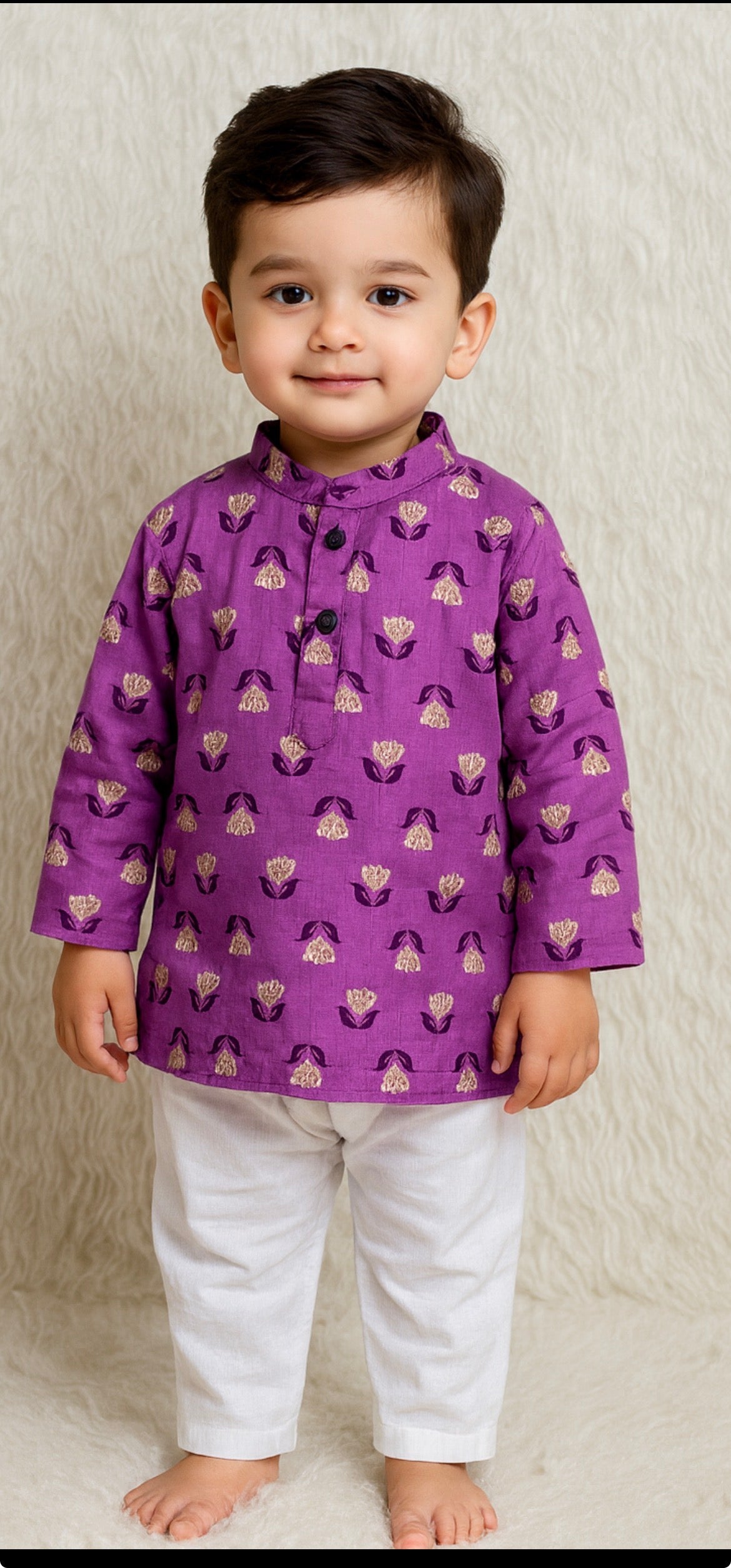 Lilac Bloom Kurta Set NAS962