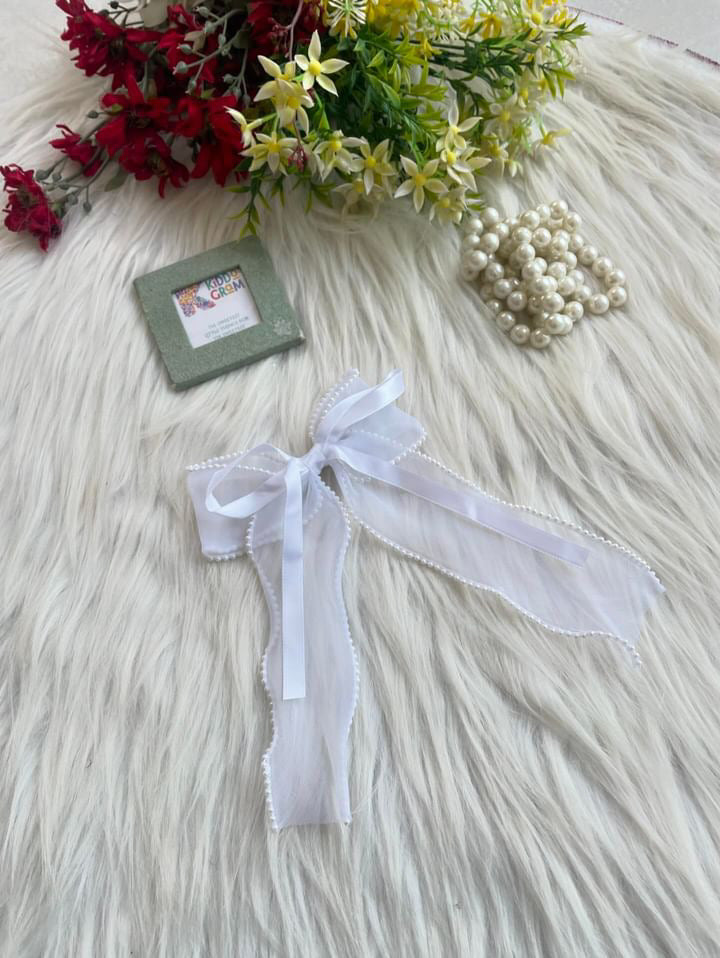 White Ribbon Magic Bow