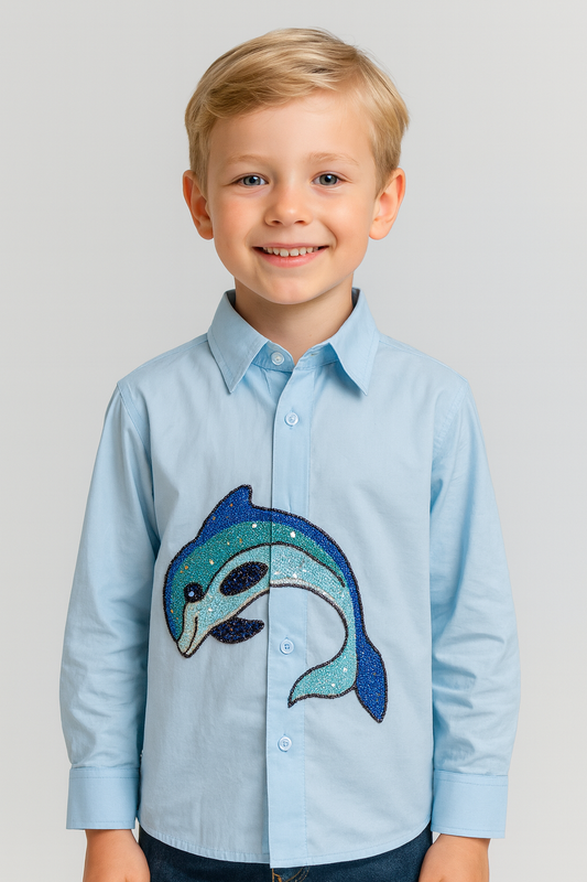 Blue Dolphin Charm Shirt