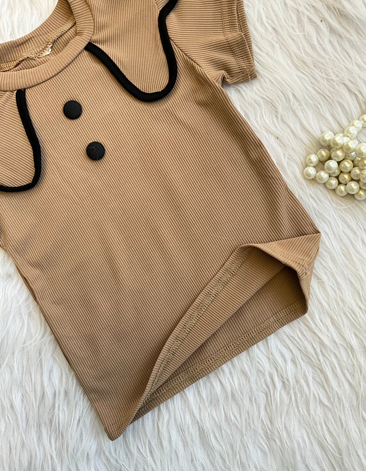 Brown Rib Top