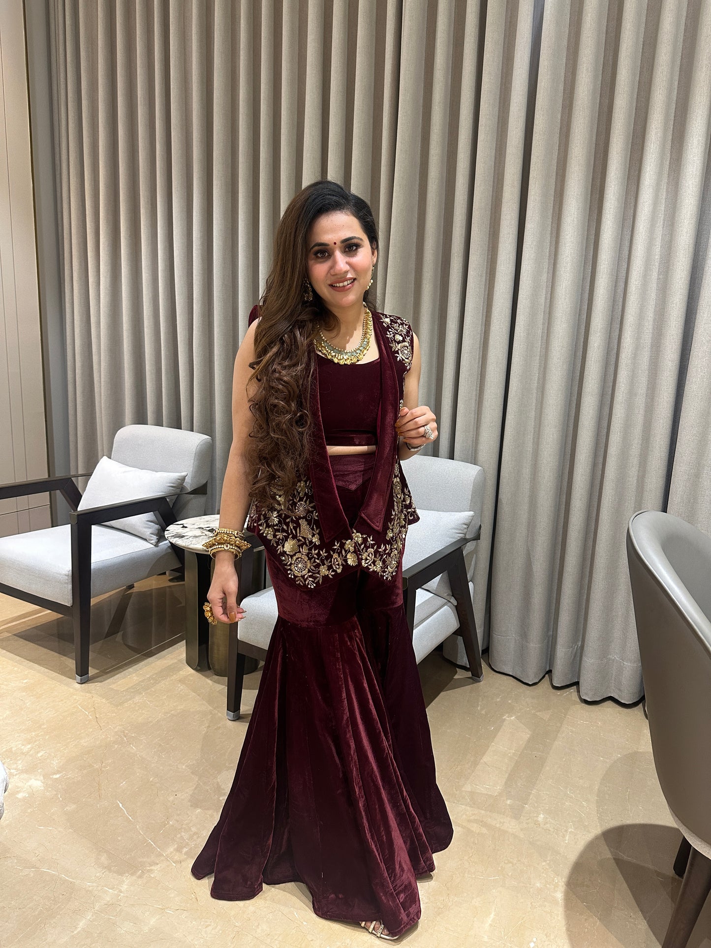 Velvet Royale Sharara Set NAS1295