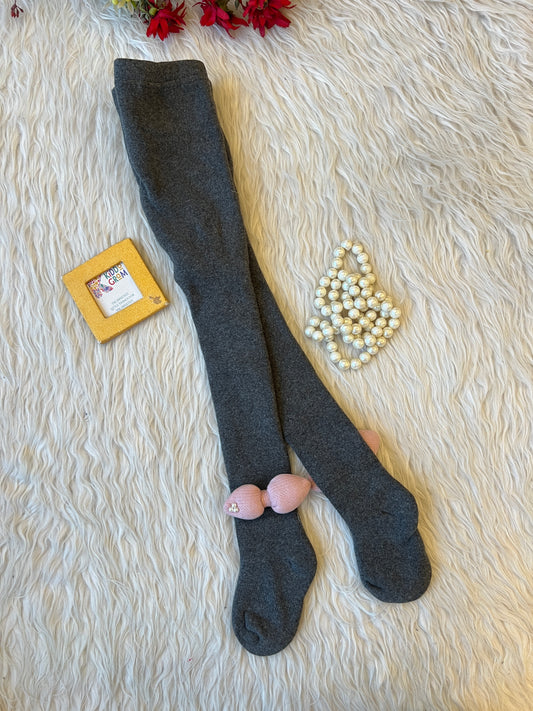 Grey pilo bow stocking