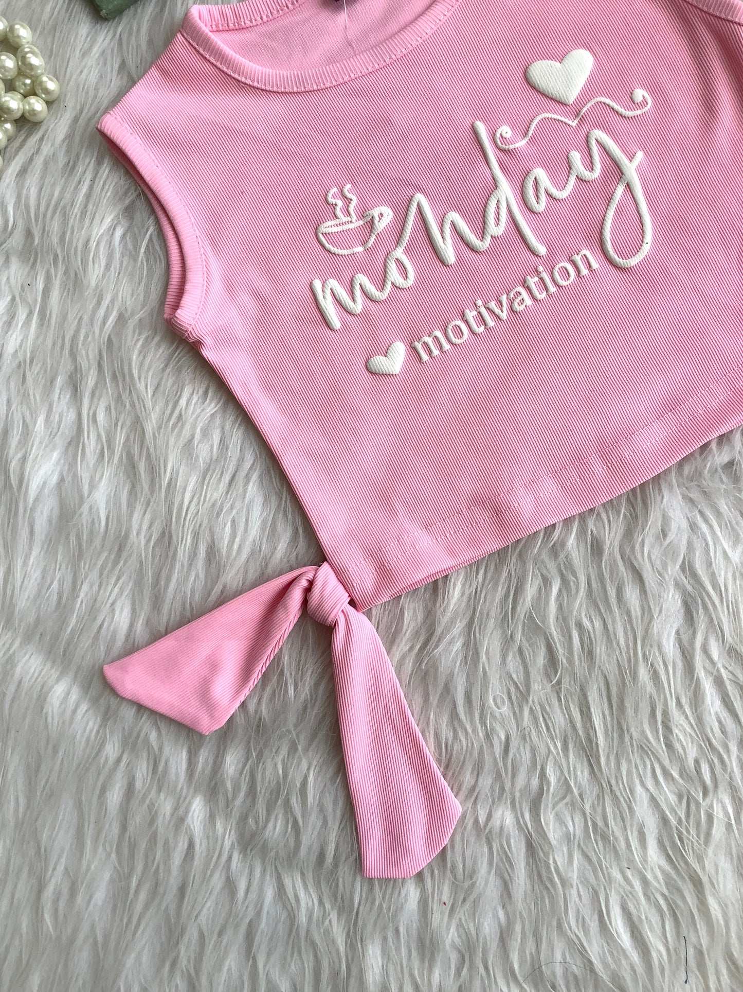 Pink Motivation Crop Top