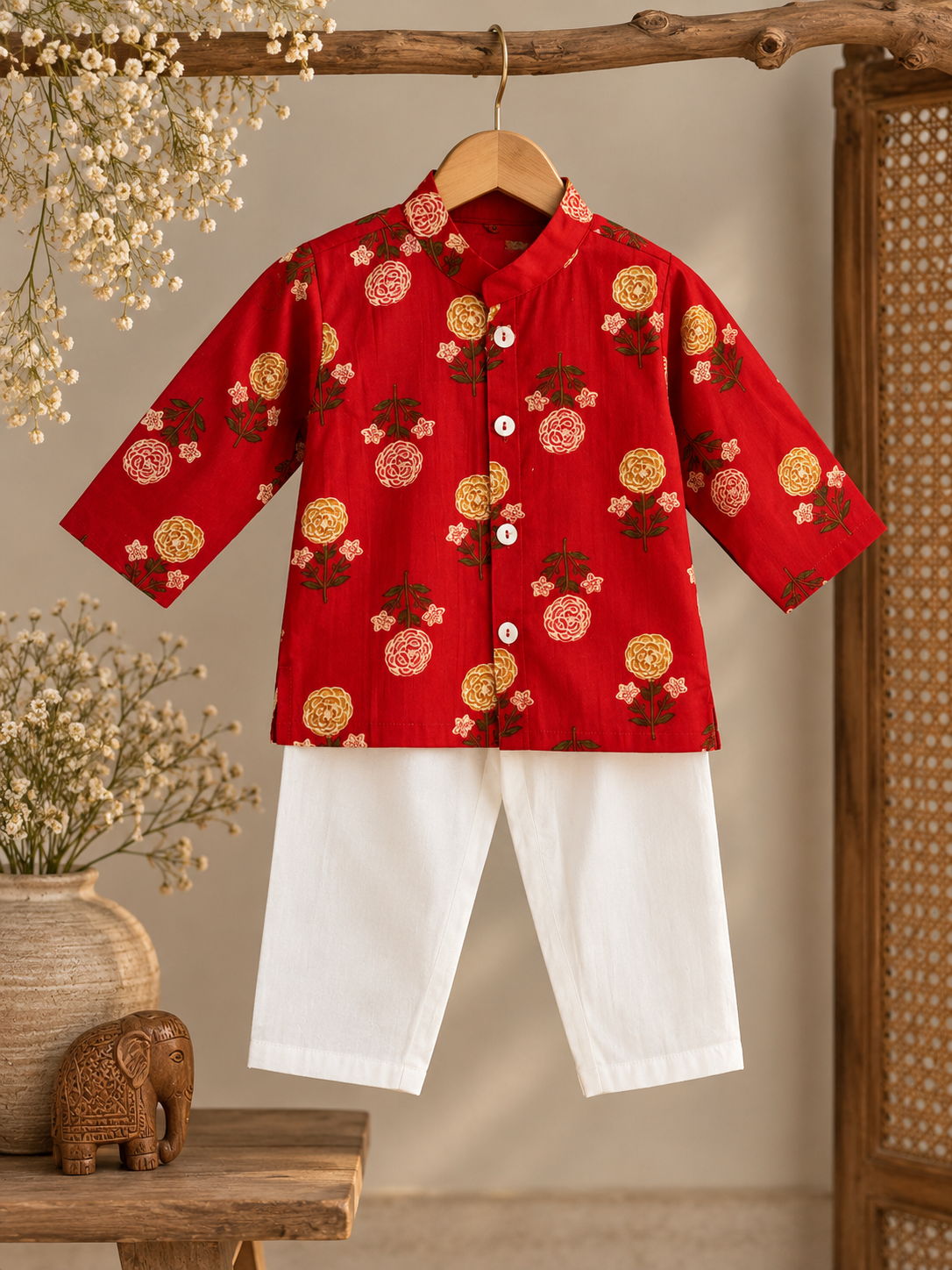 Scarlet Bloom kurta set NAS1871