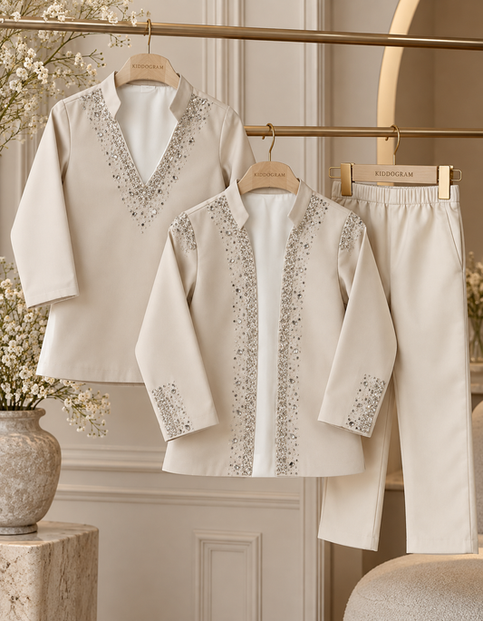 Ivory Pearl Élégance blazer set NAS1807
