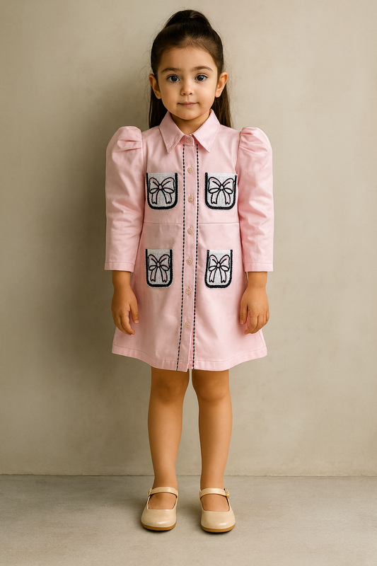 Chic Pink Pocket Dress