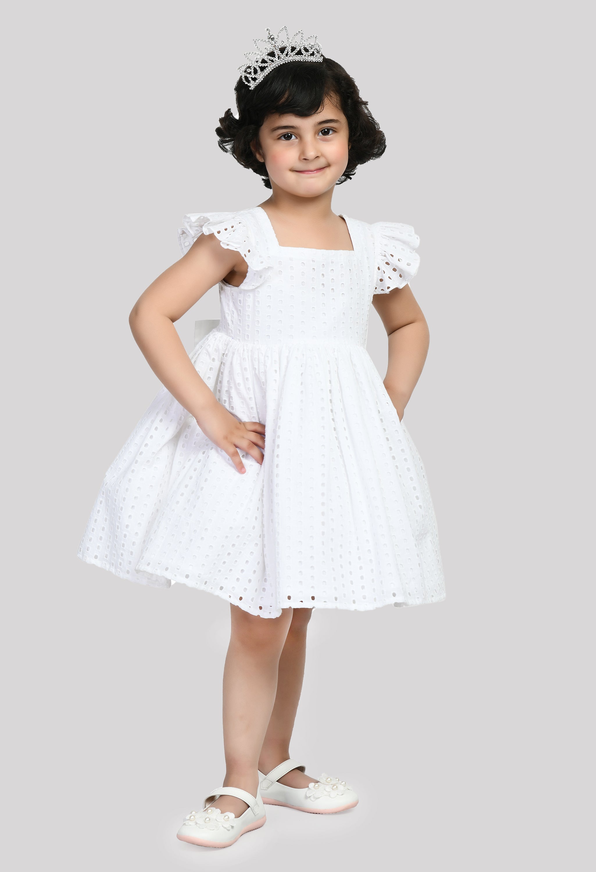 Buy Pink Milano Satin Embroidered Floral Frock For Girls by Lil Angels  Online at Aza Fashions.